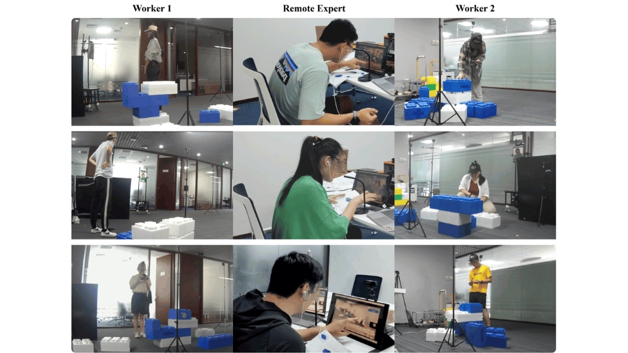 The CLEAR Robot streamlines collaboration by enabling an expert to remotely guide workers through complex tasks.  